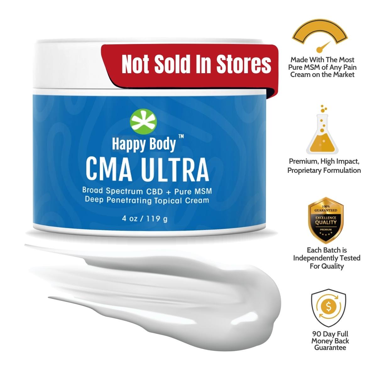 CMA Ultra - High Quality Pain Cream and Features Summary