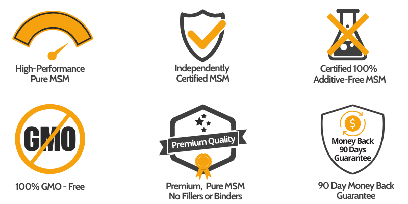 Organic Sulfur quality icons - simply the best version of MSM