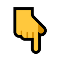 Symbol - Down Pointing Hand - 400 x 400