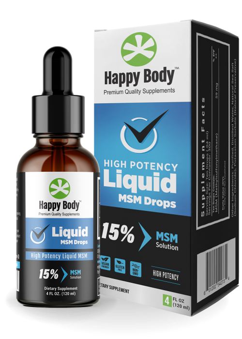 MSM Drops, Liquid MSM By Happy Body